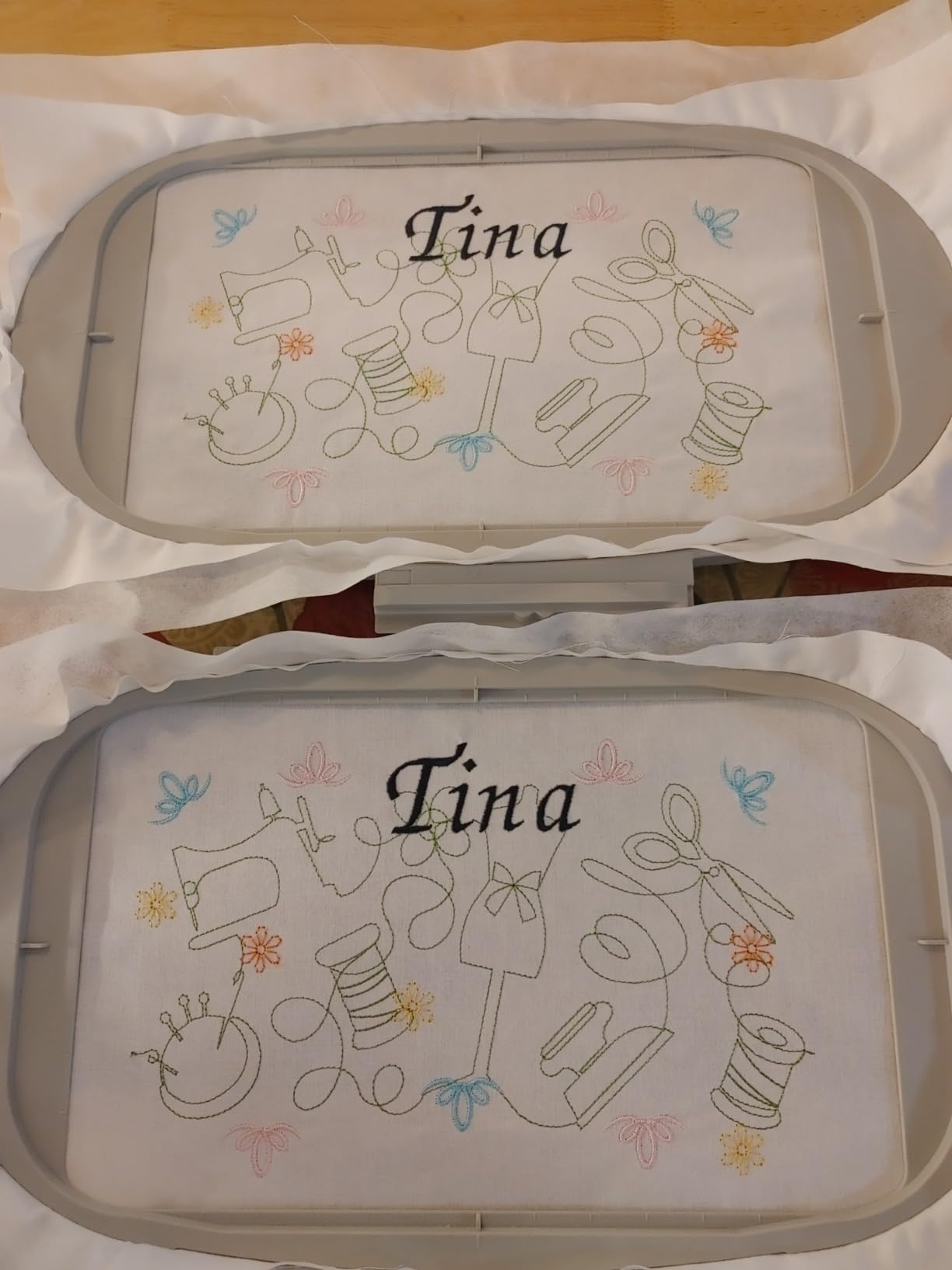 Sew Tech Magnetic Embroidery Hoop for Brother, 6x10in 160x260mm Bar SA441 customer photo 2