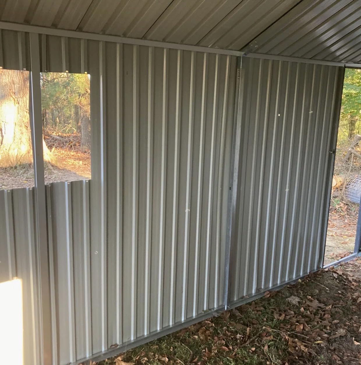 Aoxun 12x20x9.3FT Metal Storage Shed Outdoor Large Garage Shed Garden Tool customer photo 1
