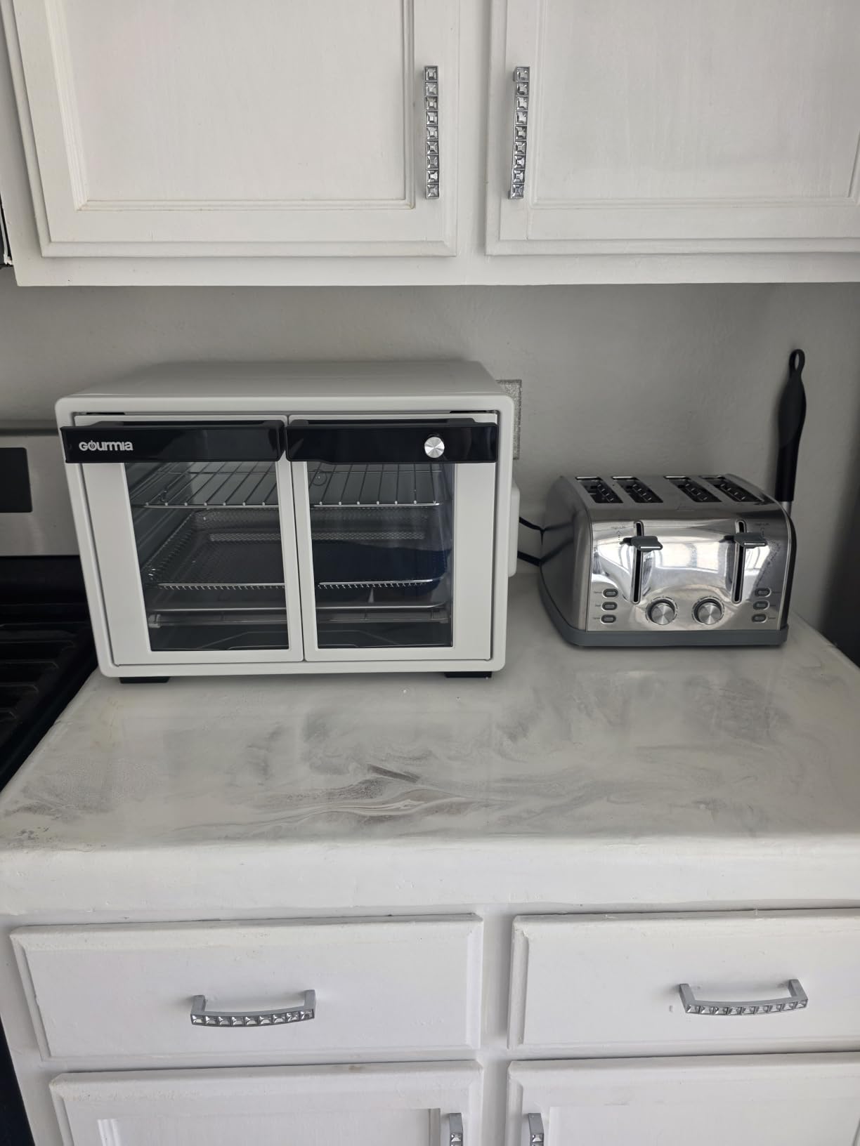 Gourmia French Door Digital Air Fryer Oven - XL 25QT Capacity, 12 Presets, FryForce 360° Tech, Dehydrate, Proof, Slow Cook, Fits 13” Pizza, 1700W, Stainless Steel customer photo 2