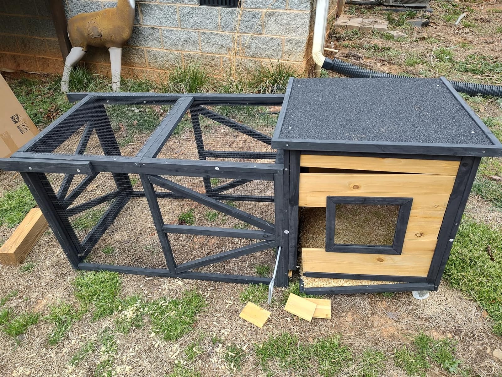 TIMHAKA 95'' Chicken Coop for 4-8 Chickens w/ 2 Nesting Box, Gray customer photo 1