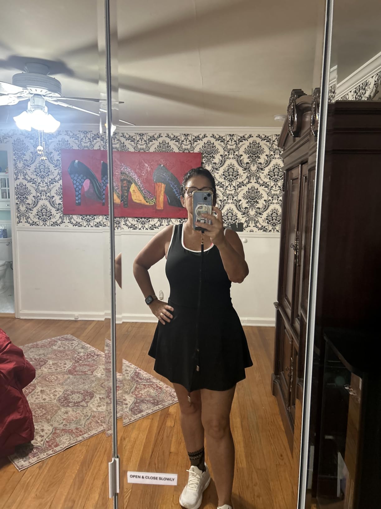 NIASHOT Women's Athletic Dress with Built-in Shorts & Pockets Workout Tennis Golf Active Wear U Neck A-line Dresses customer photo 2