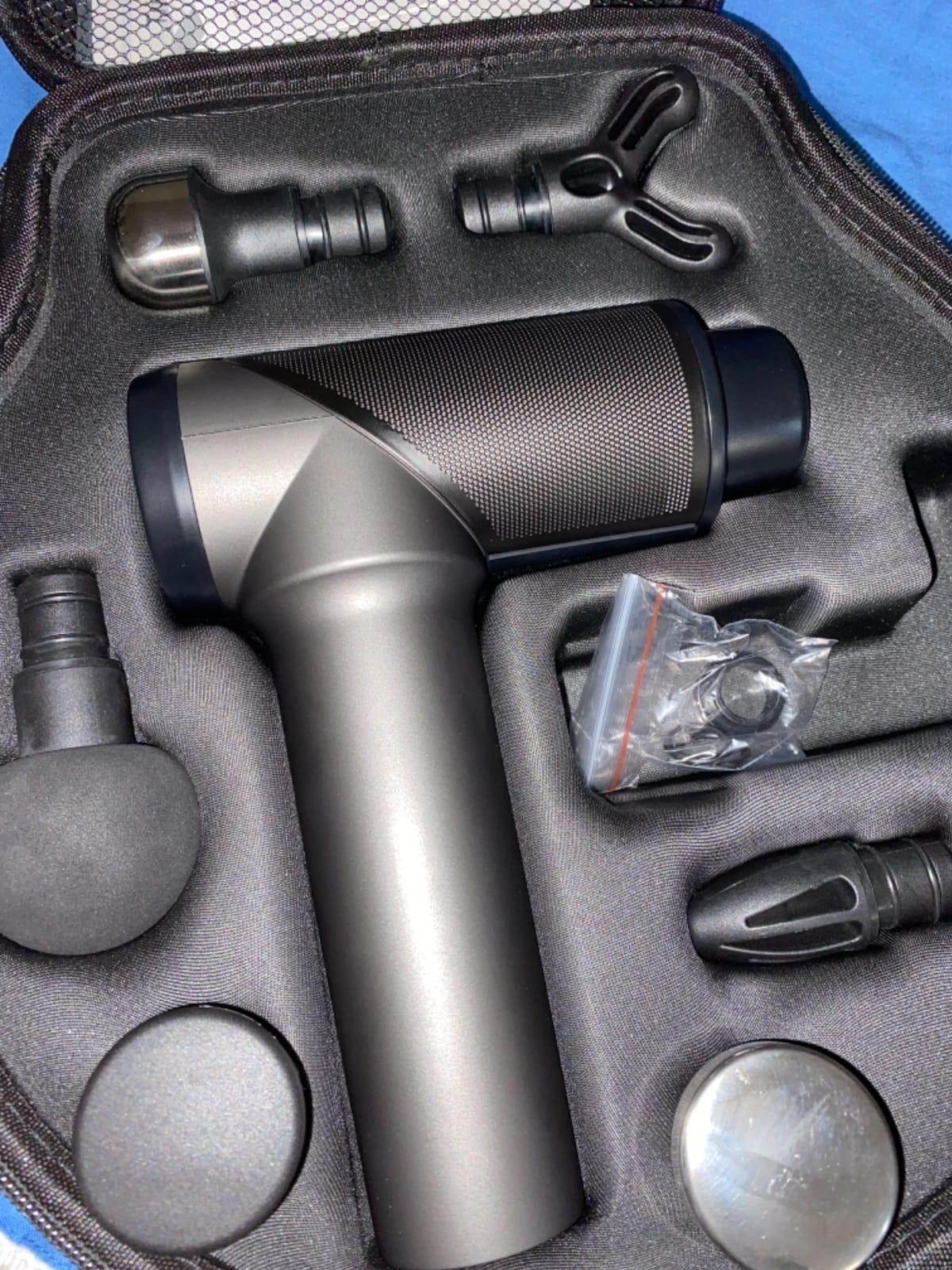 Medcursor Massage Gun - High Intensity Brushless Motor, Handheld Percussion Deep Tissue Massager with 6 Massage Heads for Sore Muscle and Stiffness, Gifts for Father/Dad (Black) customer photo 1