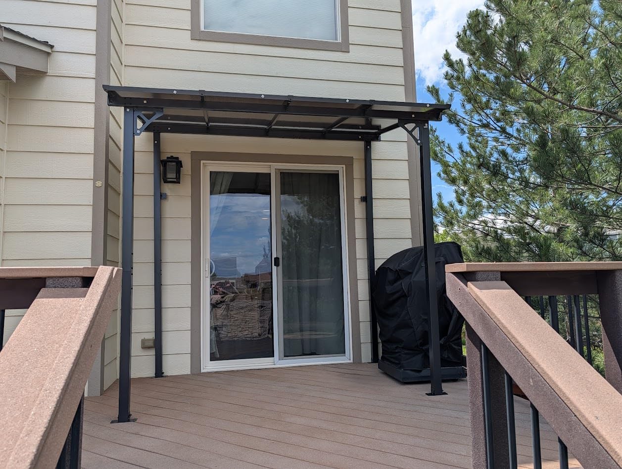 Aoxun 20’x10’ Gazebo with Aluminum Frame & Polycarbonate Panel, Black customer photo 2