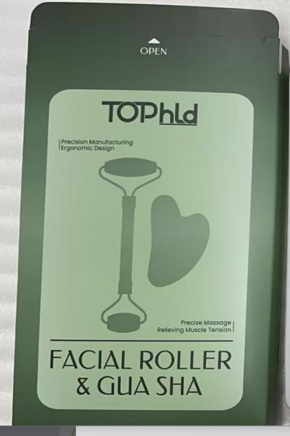 Face Roller & Gua Sha Facial Tools, Face Massager for Self Care, Jade Roller for face, Jawline Sculpting and Puffiness Reducing customer photo 1