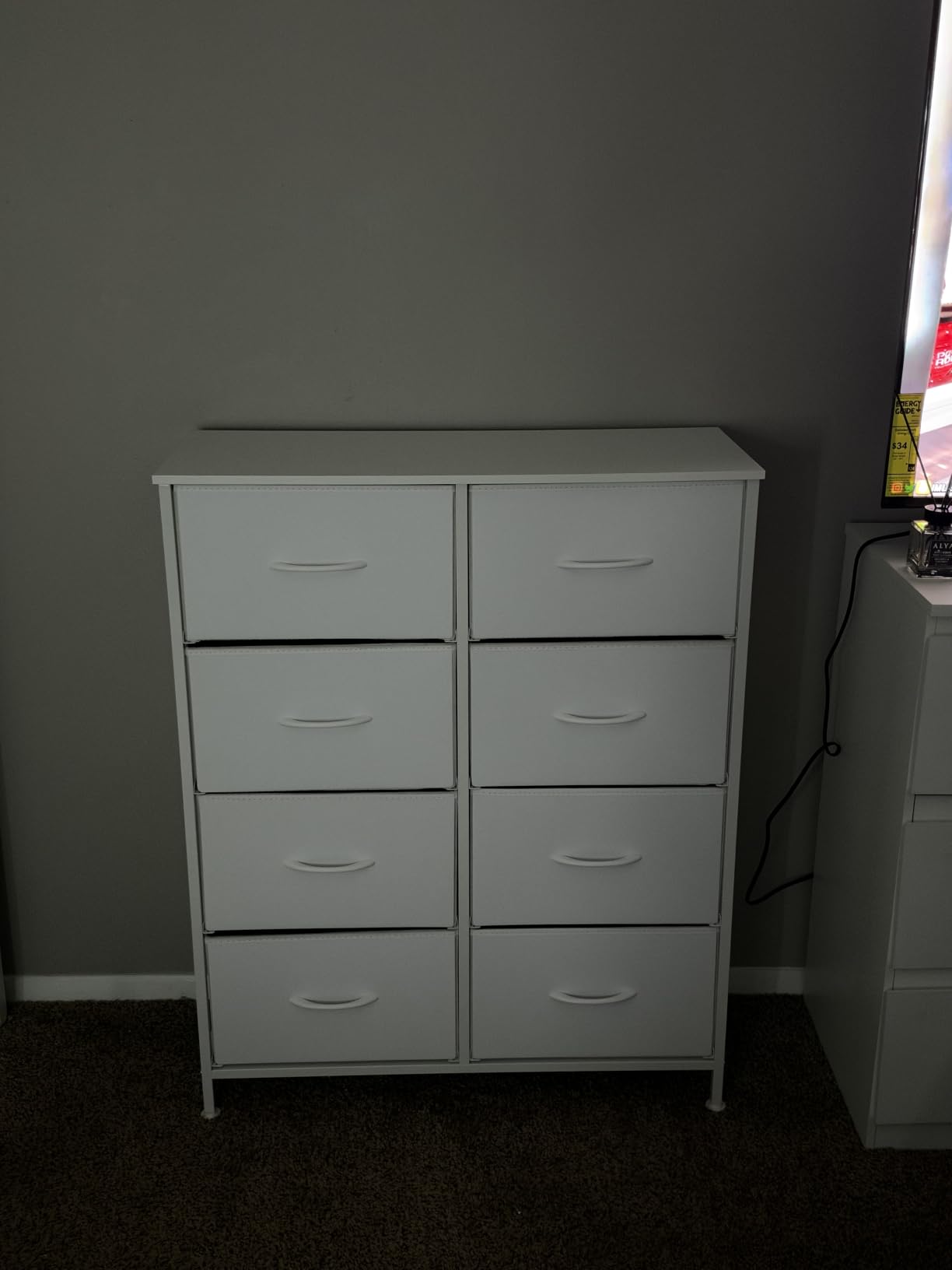SONGMICS Dresser for Bedroom, Small Dresser with 3 Fabric Drawers customer photo 1