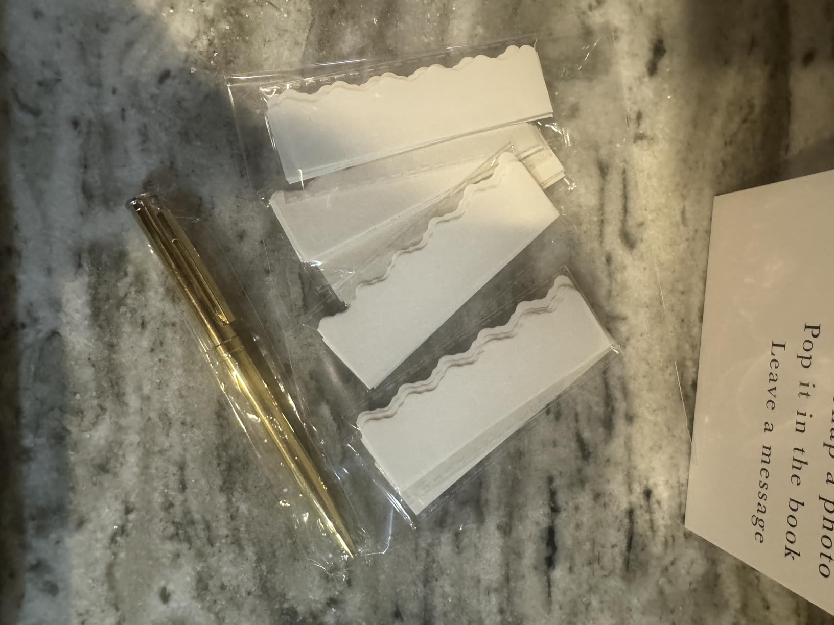 Real Linen Guest Book Set - 11.5 x 8.5 Embossed Guestbook for Weddings, Showers, Events, Blank & Lined, Comes with Sign, Pen, Box and Photo Sleeves, 120 Pages (Leaf) customer photo 1