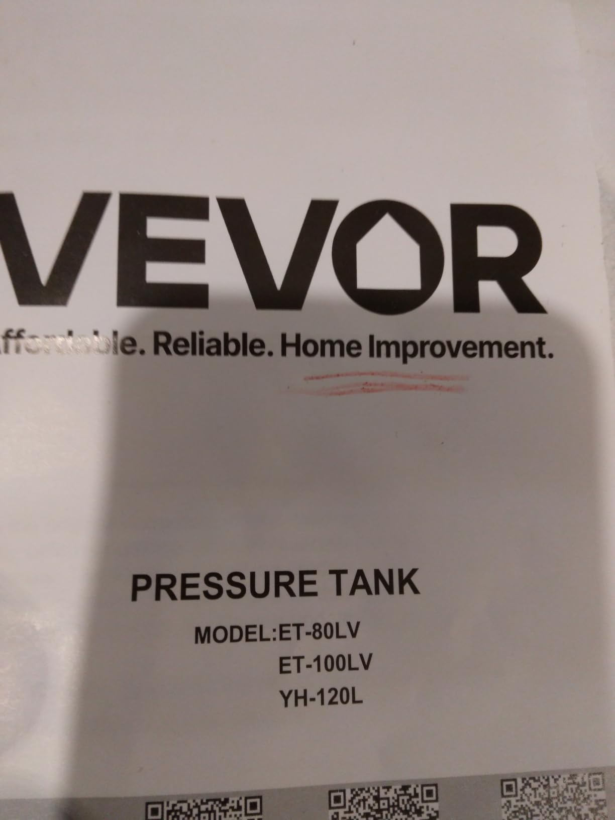 VEVOR 34-Gallon Vertical Well Pressure Tank, Pre-Charged Pressurized Water Tank for Well Pumps, Heavy-Duty Carbon Steel Water Storage Container for Home, School, Farm & Irrigation Systems customer photo 1