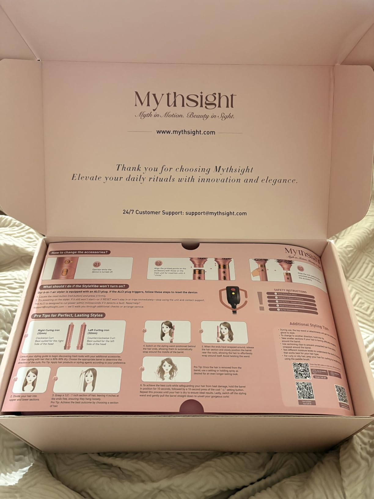 Mythsight StyleVibe 6-in-1 Air Styler with Hair Dryer & Auto-Wrap Curl L/R customer photo 1
