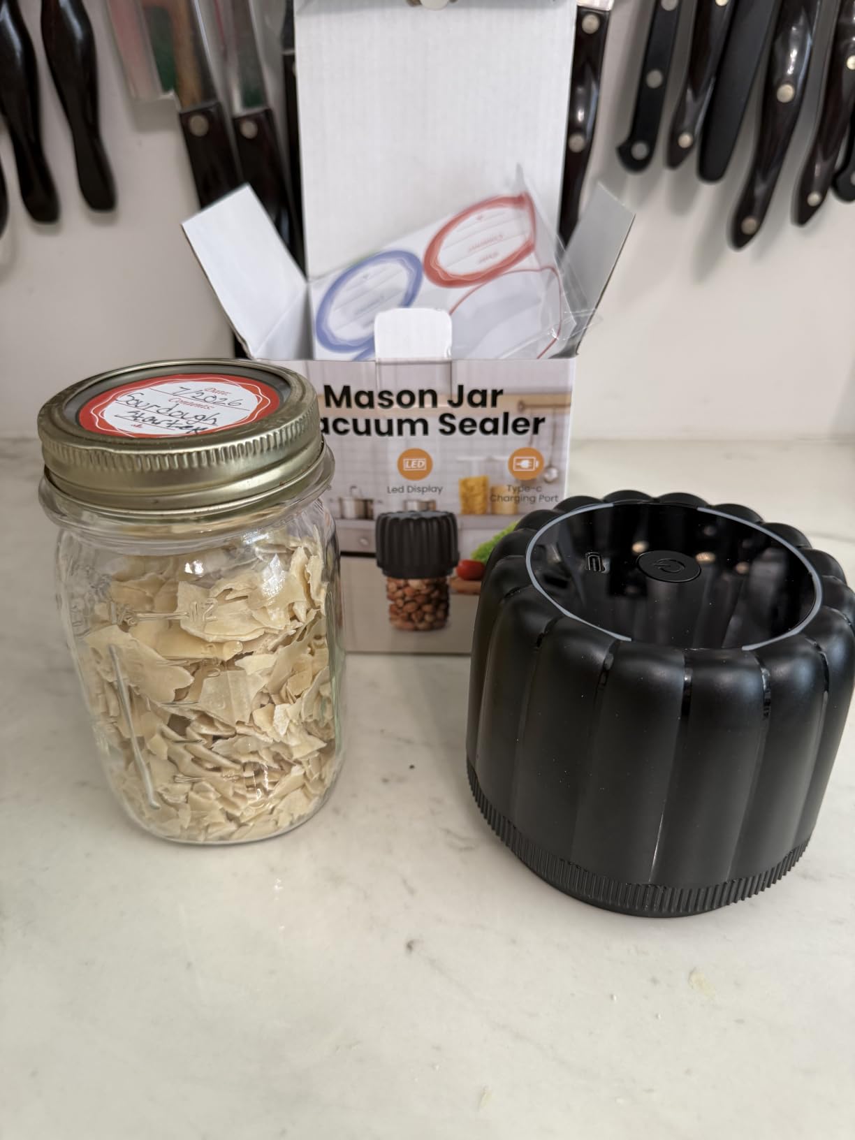 Electric Mason Jar Vacuum Sealer Kit with Wide & Regular Mouth Mason Lids customer photo 2