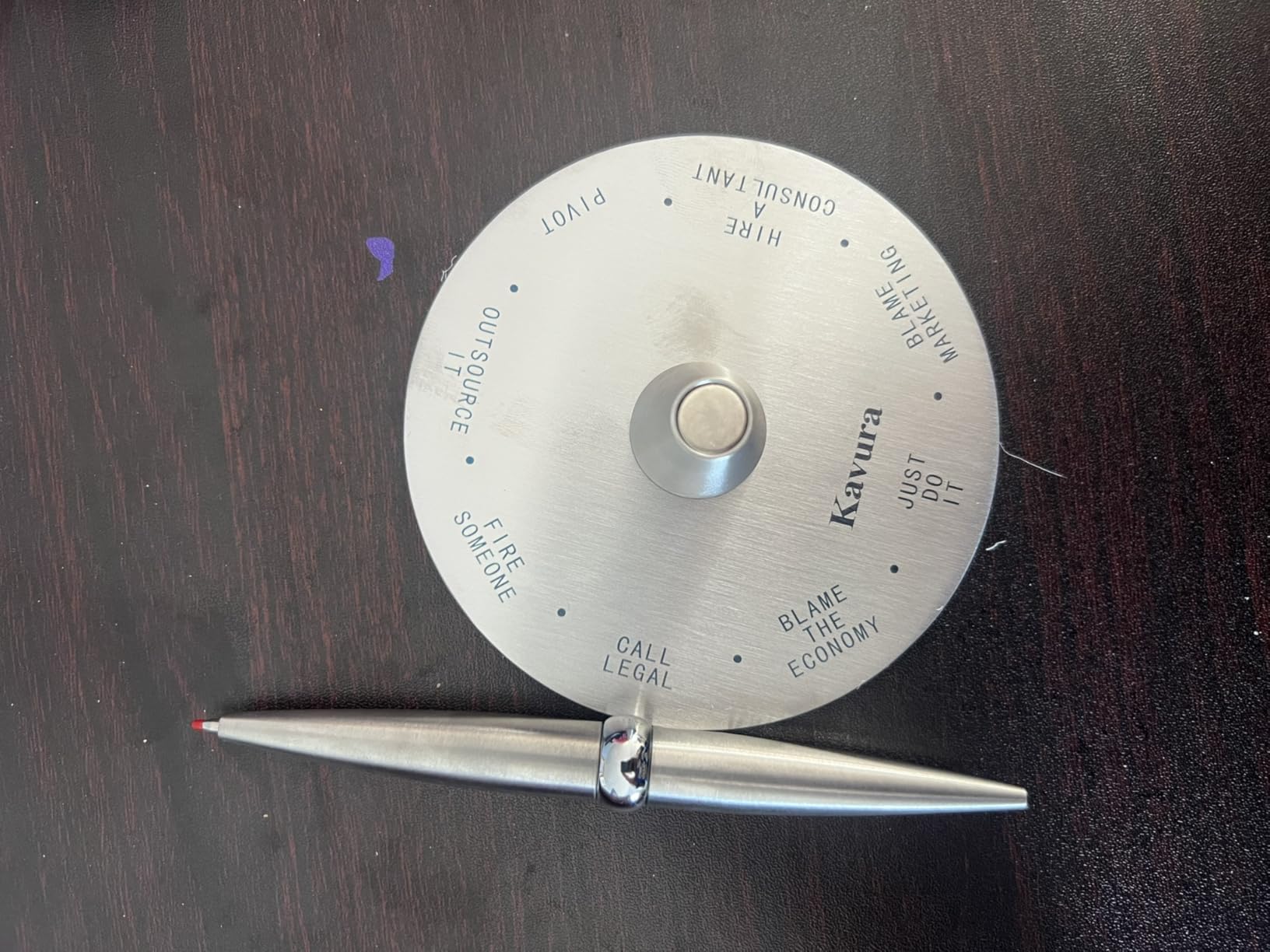 Executive Edition Spin Decision Pen - CNC-Machined Stainless Steel Magnetic Fidget Pen | Smooth Gel Ink | Office Humor Decision Dial & Premium Desk Gift for Bosses and Corporate Leaders customer photo 1