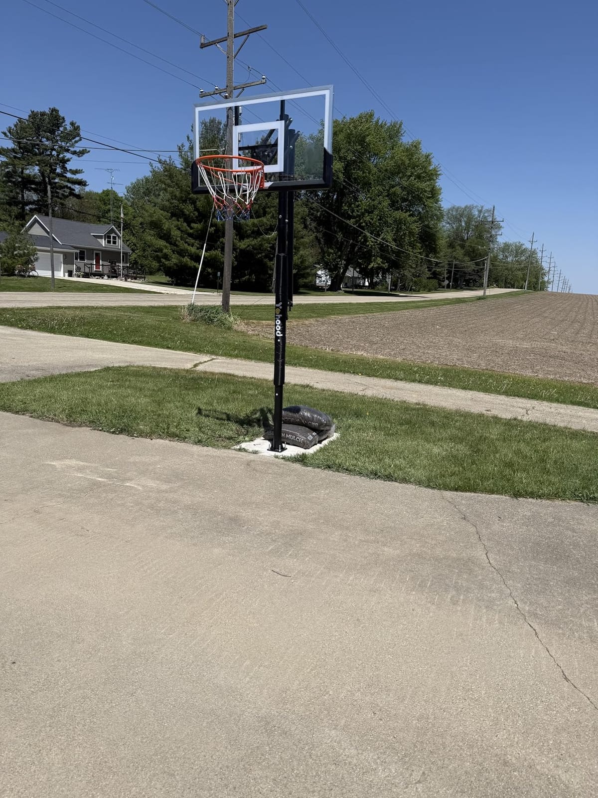 Yohood In Ground Basketball Hoop Outdoor 10FT Adjustable Height with Crank, in-Gound Basketball Goal System with 50 Inch Shatterproof PC Backborad and Solid Steel Rim customer photo 2