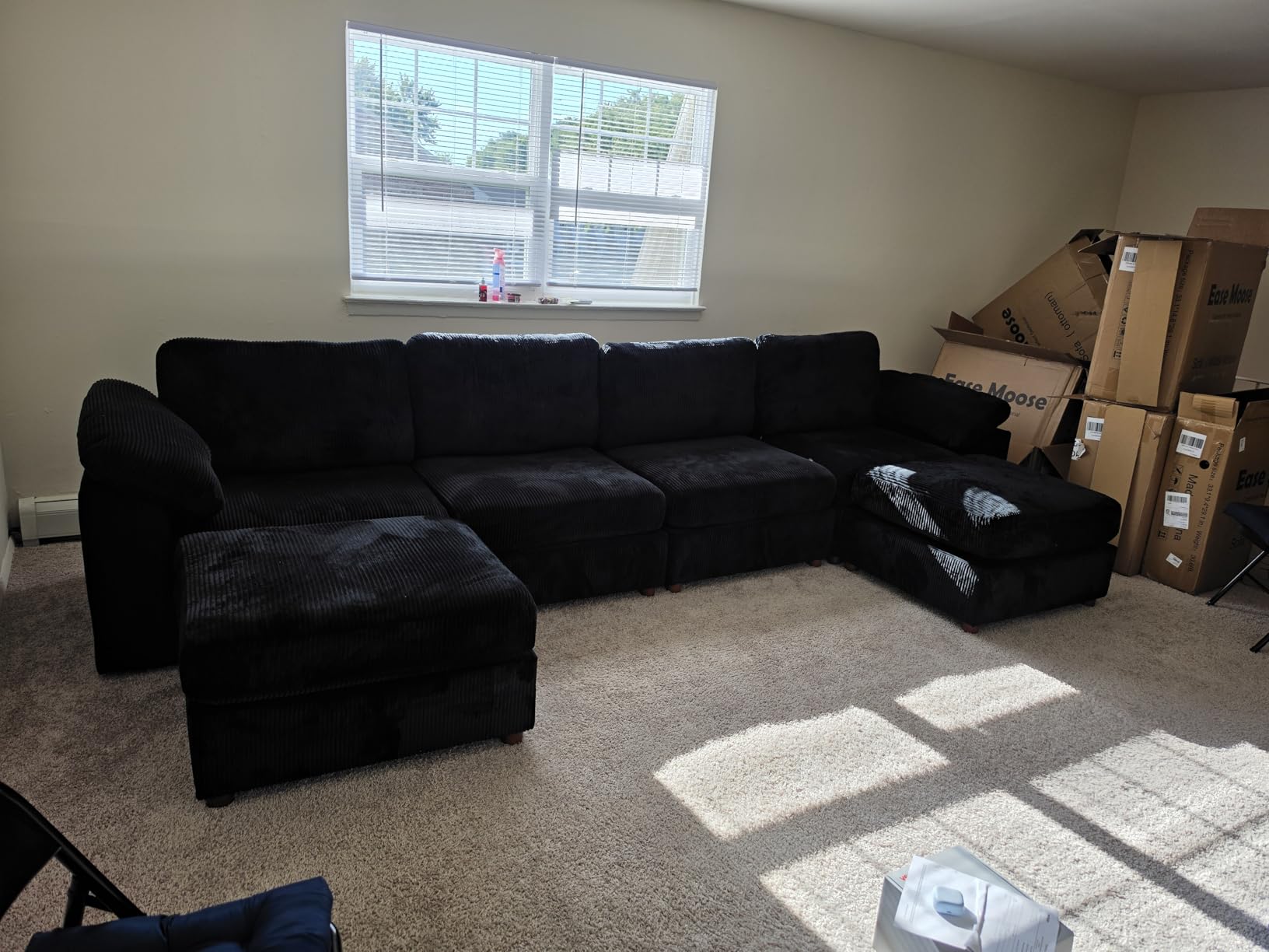 EASE MOOSE Oversized Sectional Modular Sofa, Comfty Deep Seat Couch for Living Room,Solid Wood Frame Sofa,Removable and Washable,Grey customer photo 2