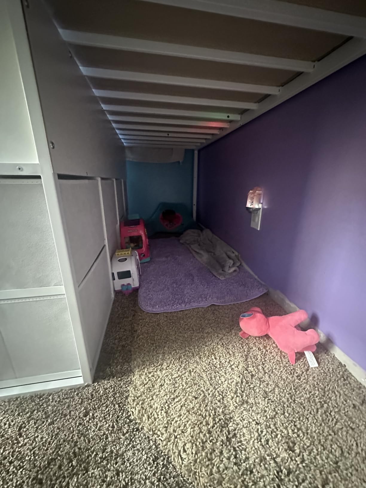 BTHFST Low Loft Bed Twin Size with 8 Storage Drawers, LED House Loft Bed customer photo 2