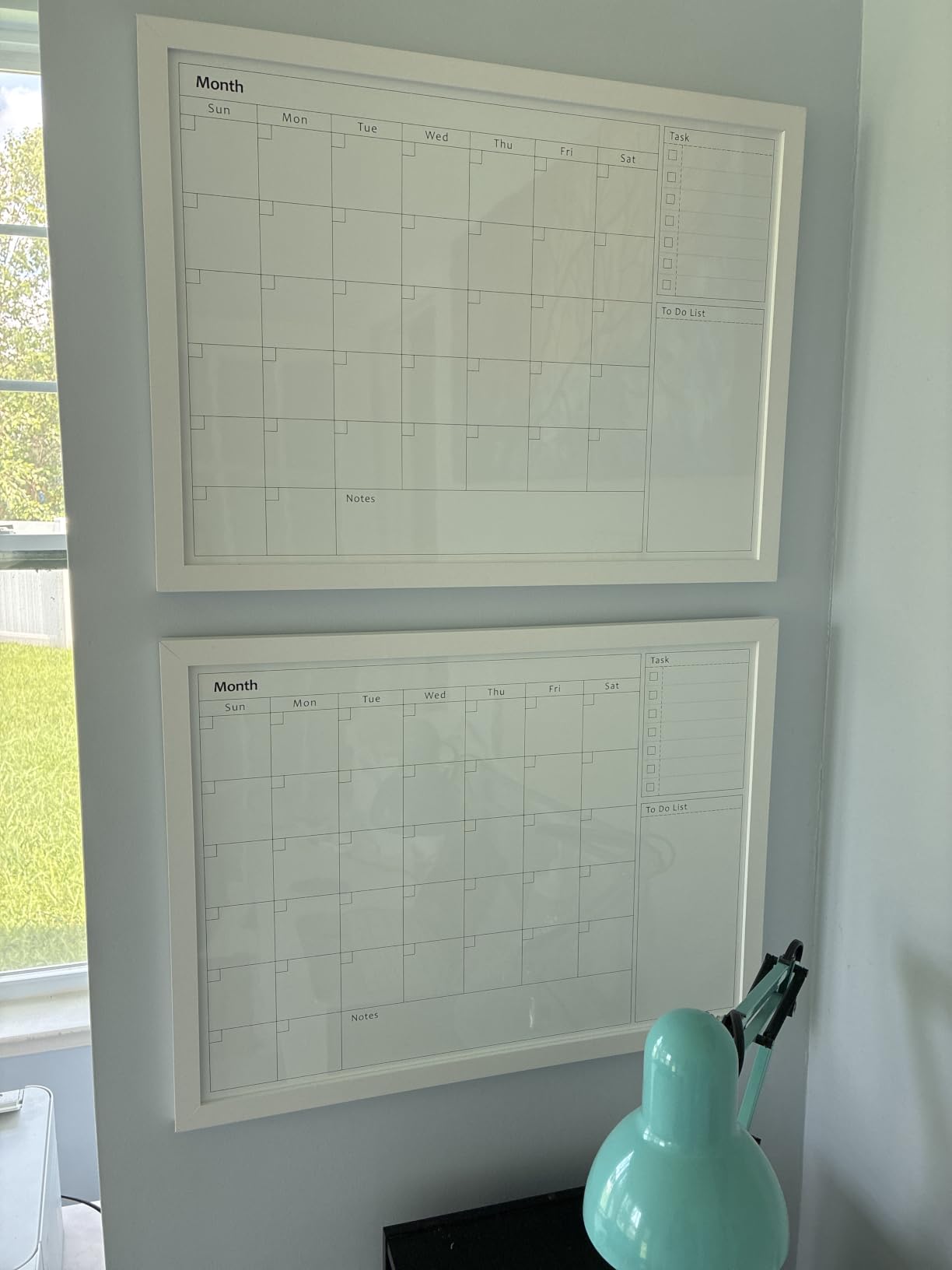 Monthly Calendar Whiteboard for Wall, 24