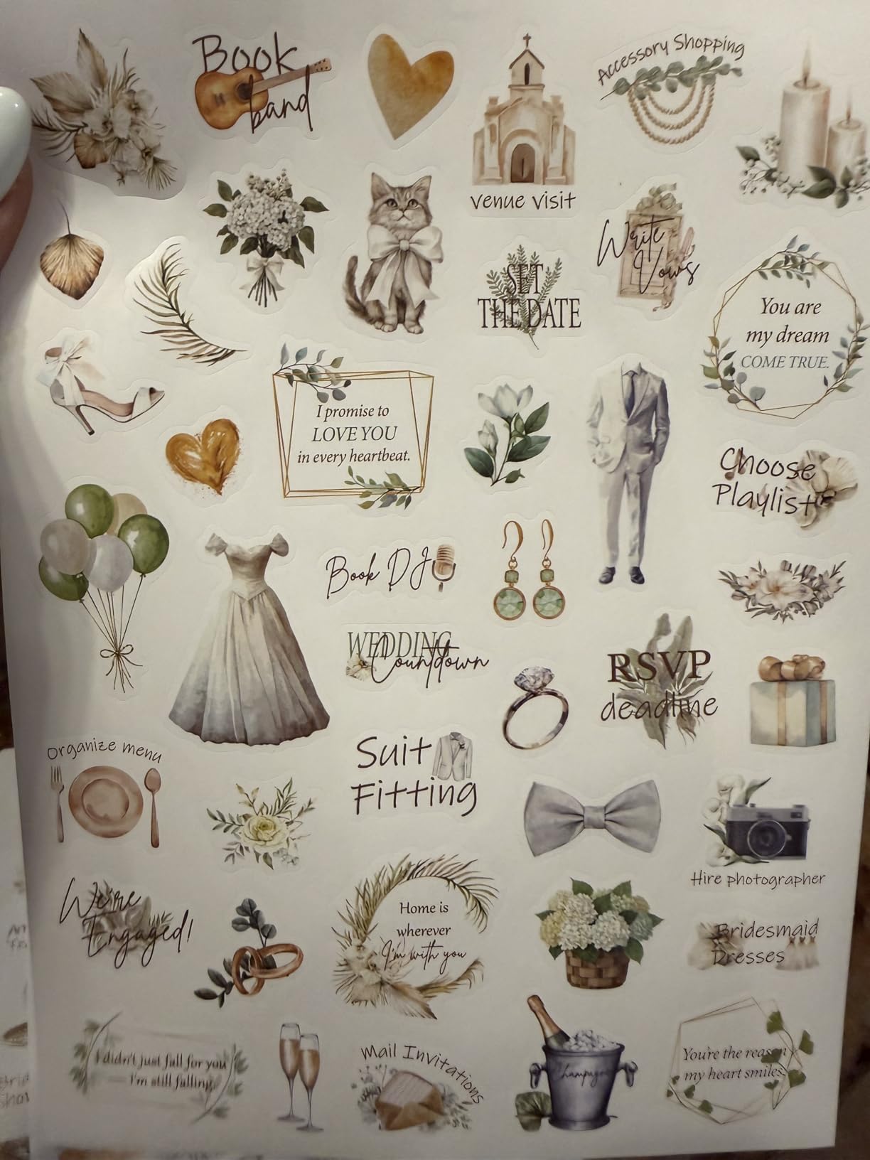 Resurhang Wooden Wedding Guest Book Rustic Memory Book for Wedding | Wedding Reception, Photo Scrapbook, Keepsake Guestbook with Stickers, Anniversary Bridal Shower Engagement Supplies customer photo 1