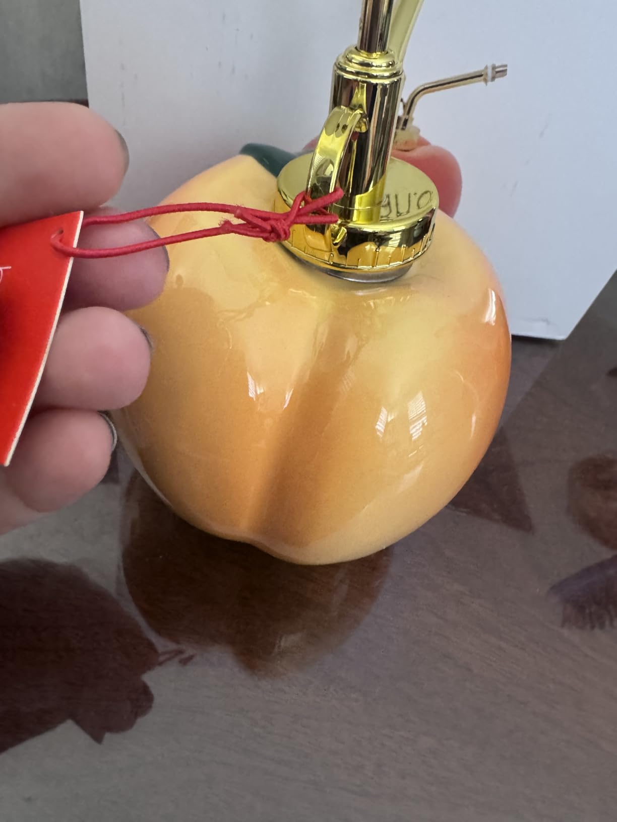 ban.do Fruit-Shaped Plant Mister, Peach | Fruit Theme Indoor Plant Accessories, Ceramic Watering Can Spray Bottle with Plastic Mist Spritzer Nozzle customer photo 2