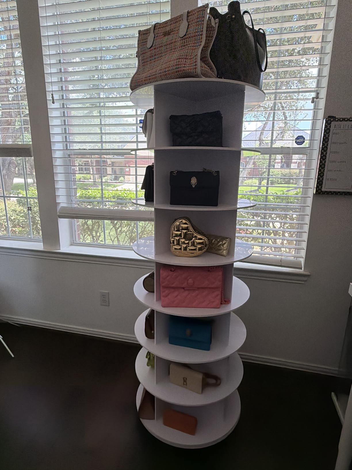 RUNSUNSPRI 7 Tier Rotating Shoe Rack 360°Rotating Shoe Rack Tower customer photo 2