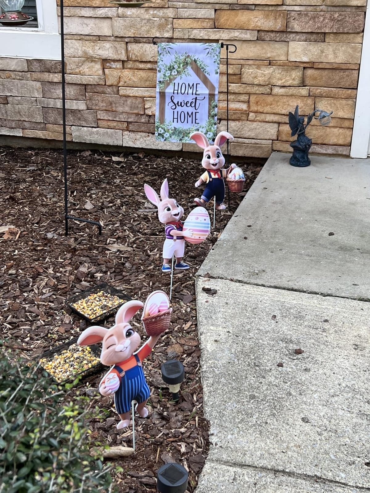 6-Piece Easter Bunny Yard Signs with Stakes - 6 Assorted Cute Rabbit Designs 13.8 Inches Tall Outdoor Lawn Decorations for Easter Egg Hunts, Spring Garden Parties, and Yard Displays customer photo 1