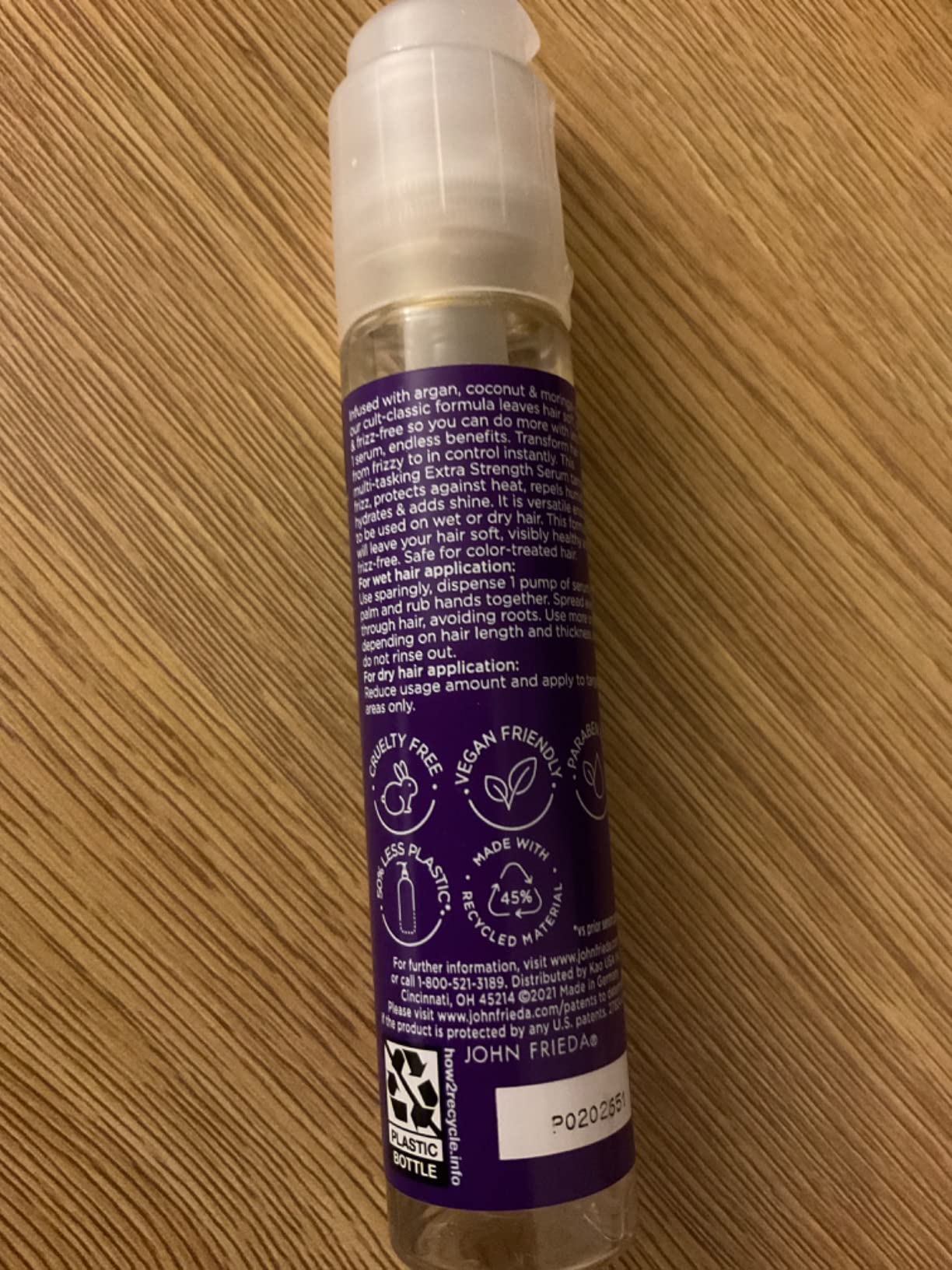 John Frieda Frizz Ease Extra Strength Hair Serum, 1.69 fl oz customer photo 2