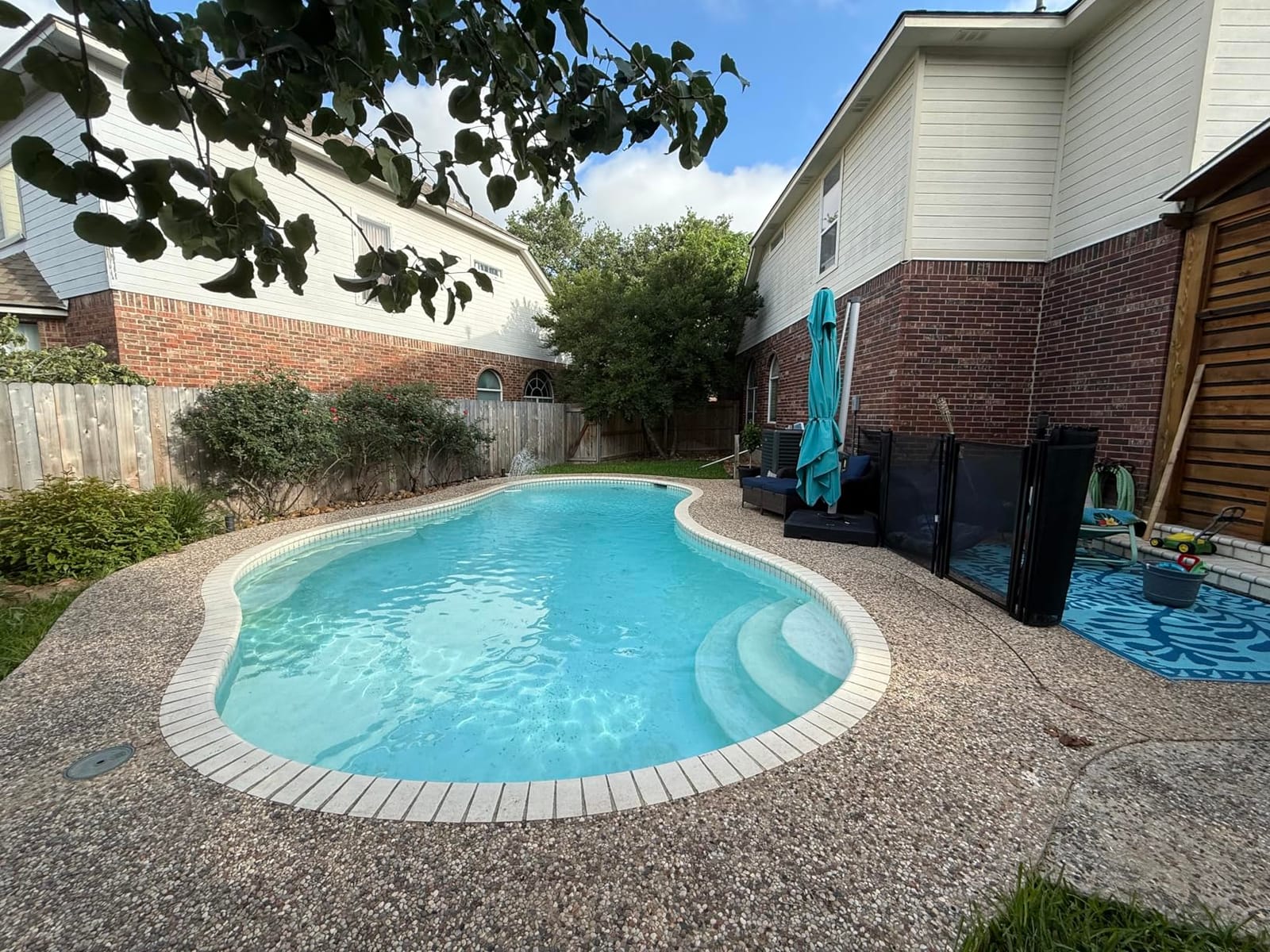 4×48FT Pool Fence, 350gsm Teslin Mesh Pool Safety Fence, Black customer photo 1