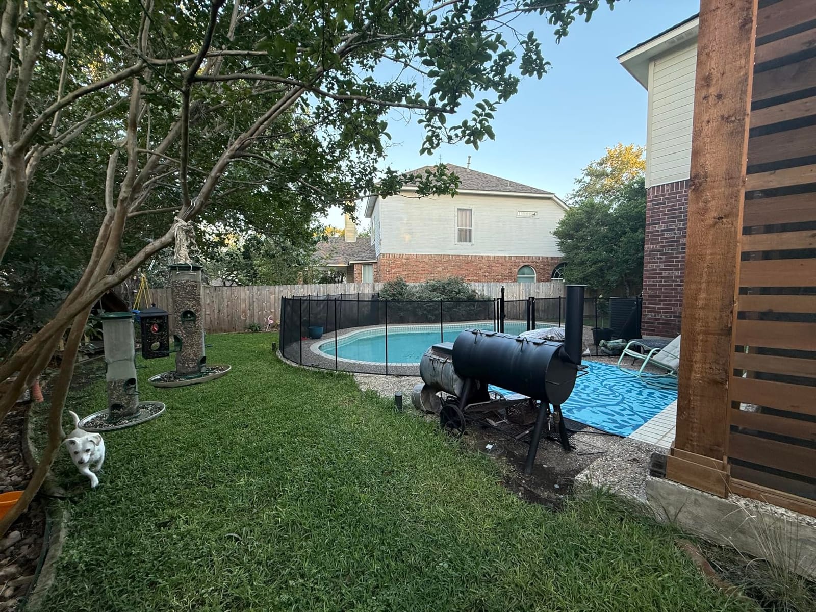 4×48FT Pool Fence, 350gsm Teslin Mesh Pool Safety Fence, Black customer photo 2