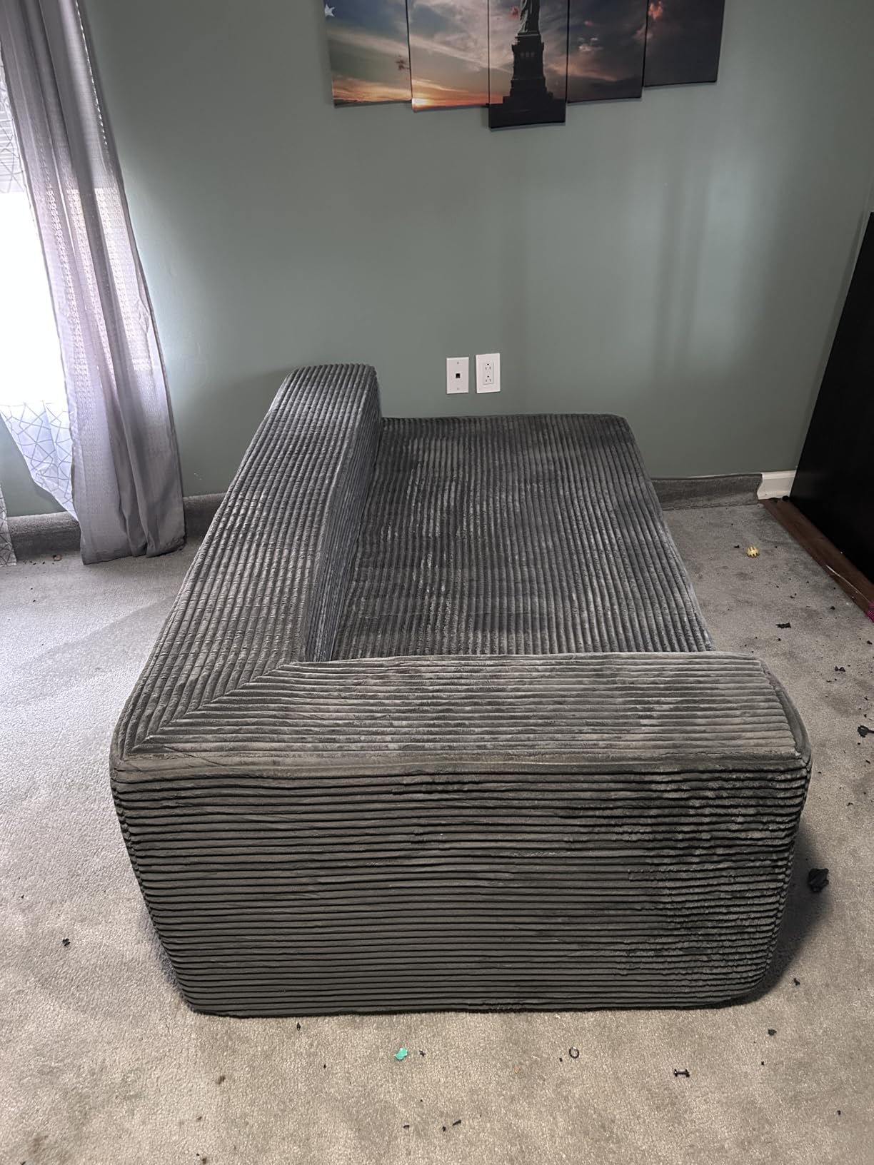 Mangodan Cloud Sectional Sofa, Boneless Couch for Living Room, Dark Grey customer photo 1