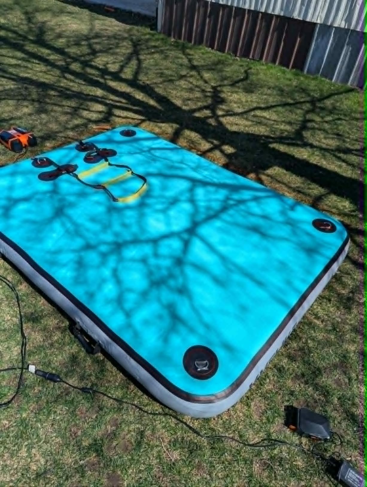 Inflatable Floating Dock, Lake Floats Pool Float Water Island Raft, Inflatable Dock River Floats Inflatable Platform for Yacht, Floating Mat for Lake, Boat Floating Mat for Pool Ocean 5FT/8FT/10FT customer photo 2