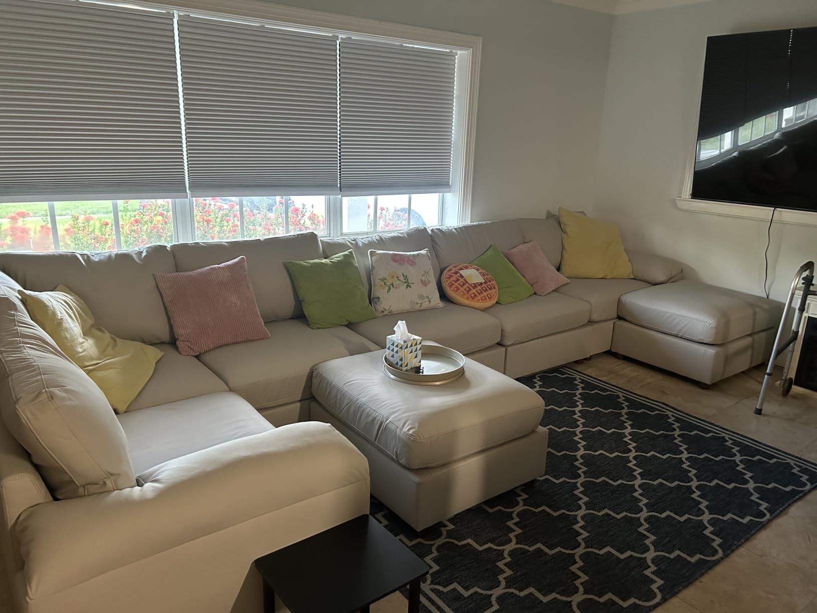 EASE MOOSE Modular Sectional Sofa, U Shaped Scratch Resistant Couch, Beige customer photo 2