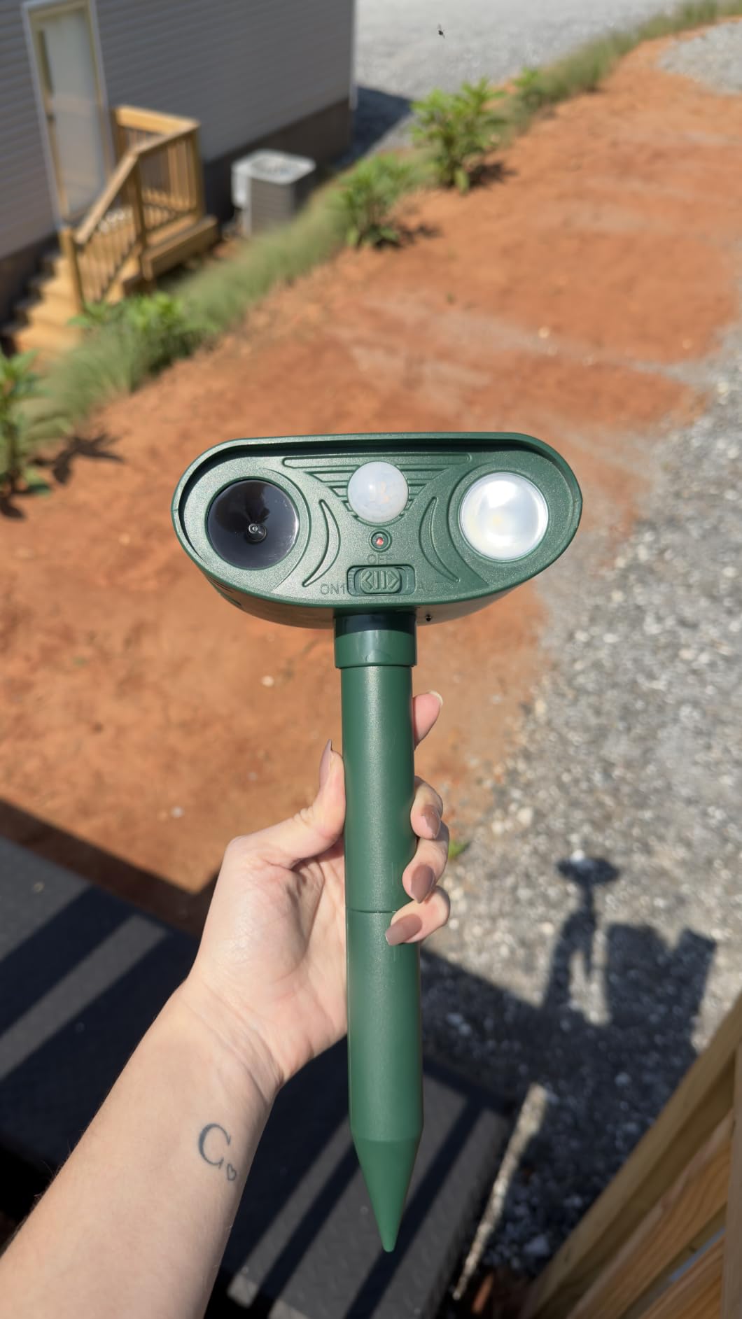 Solar Ultrasonic Animal Repellent Outdoor with Motion Sensor Strobe Light customer photo 1