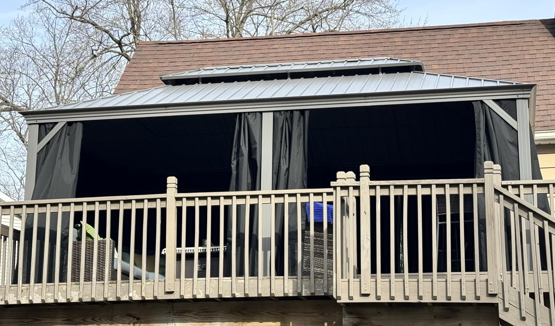 PURPLE LEAF Outdoor Gazebo 14' x 16' Hardtop Gazebo, Hidden Drainage System customer photo 1