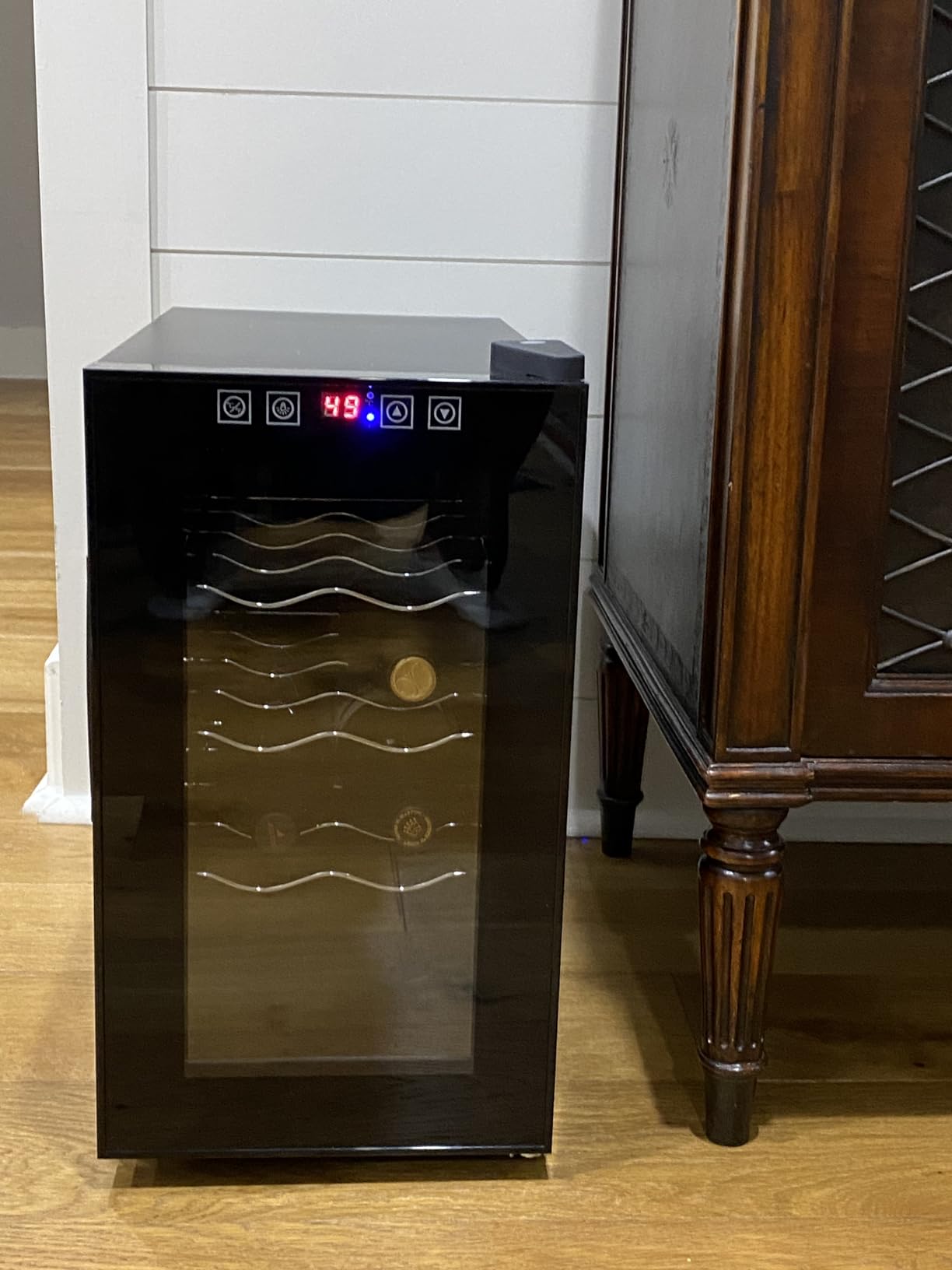 FoMup Wine Fridge 12 Bottles, Small Wine Cooler Refrigerator Freestanding with Digital Temperature Control Safety Lock, Frost Free for Red White Wine, Champagne customer photo 1