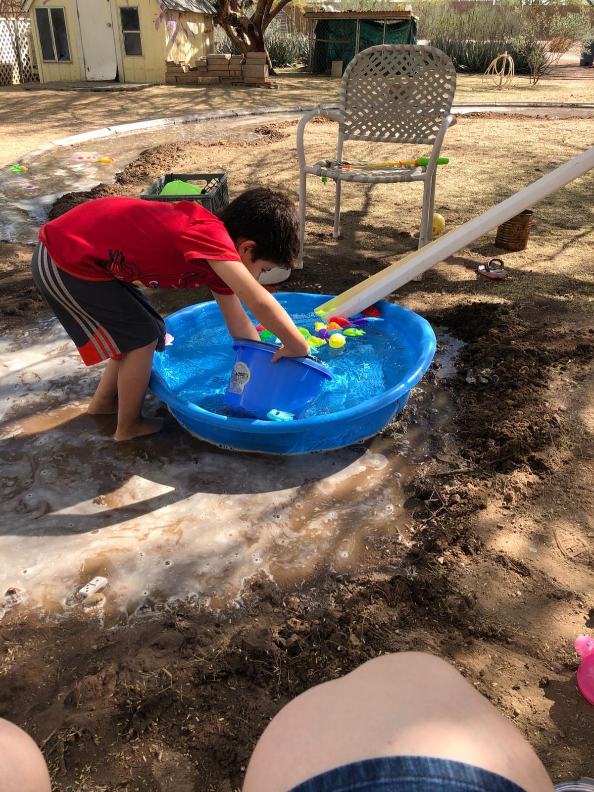 CozyBomB® Water Table for Toddlers 3-5 | Outdoor Toys Water Play Table, Magnetic Fishing Toy Game, Summer Splash Pond Showers Sand Activity, Sensory Party Birthday Gift Kids Ages 4-8 9-12 customer photo 2