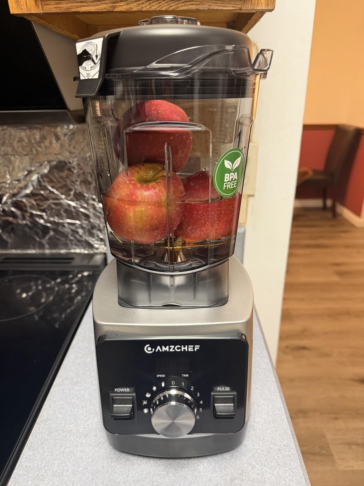 AMZCHEF 1800W Smoothies Blender, Ice-Crushing Countertop Blenders customer photo 2