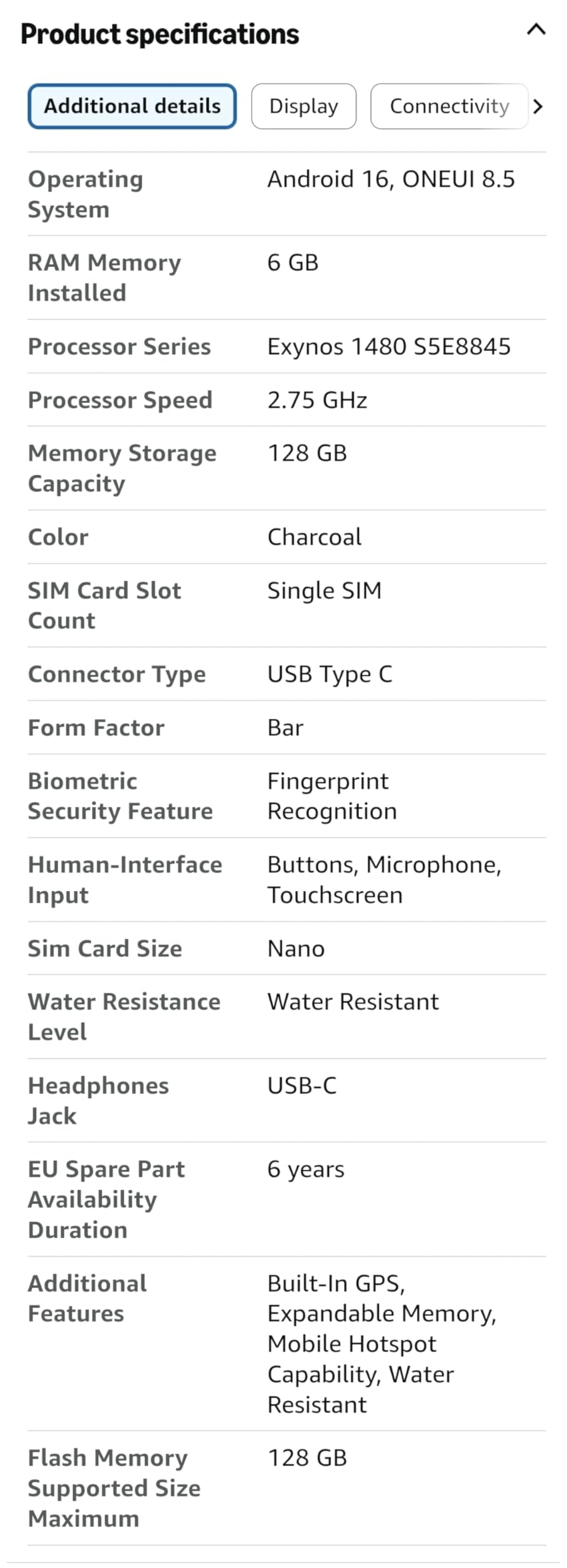 Samsung Galaxy A37 5G (2026), Unlocked Android Smartphone, 128GB, AMOLED Display, Triple Camera, IP68, Slim Phone, 5000mAh Battery, US Version, US 1 Yr Warranty, Awesome Charcoal customer photo 2