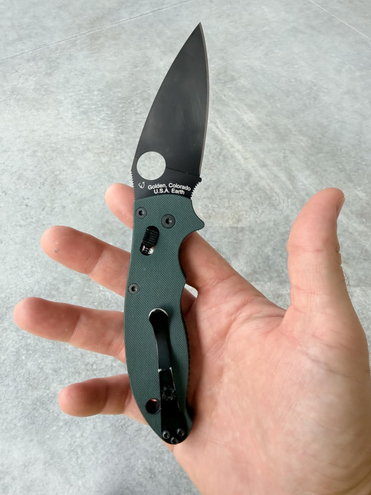 Spyderco Manix 2 Folding Knife, 3.37 in CPM Cru-Wear, C101GPFGBK2 customer photo 1
