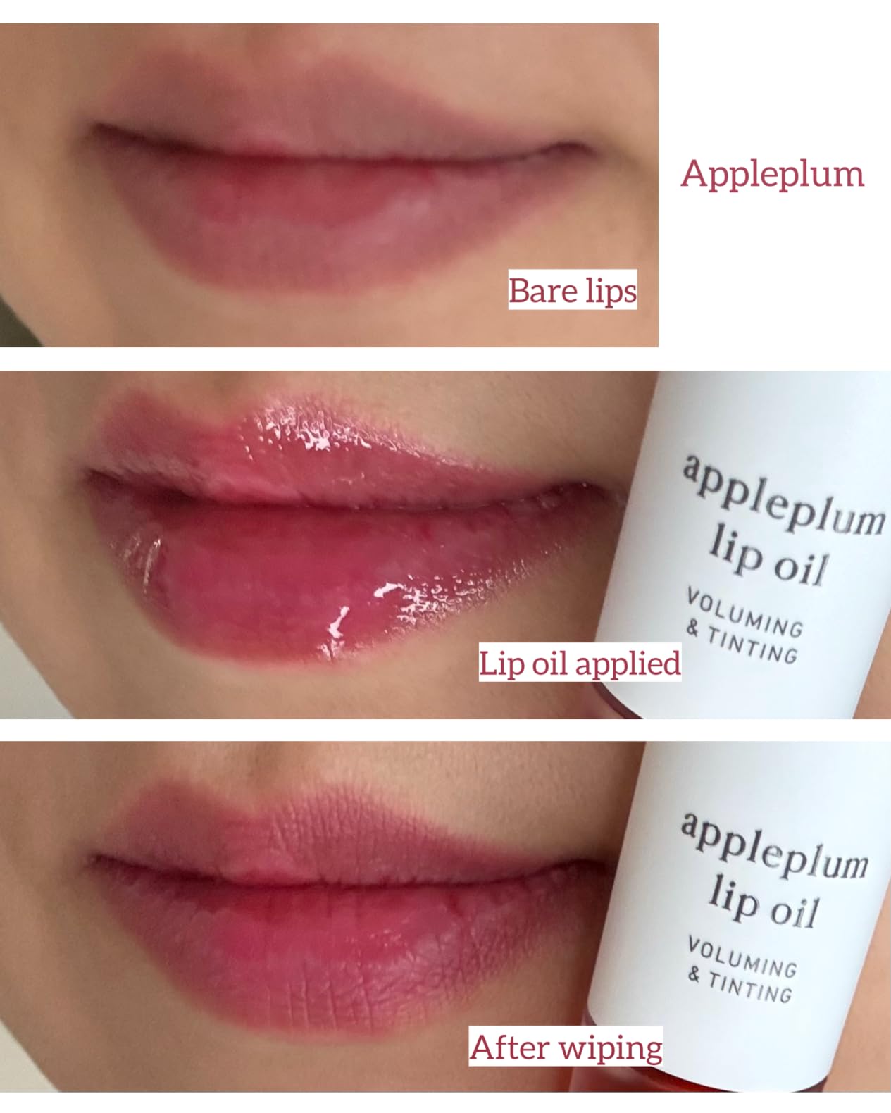 NOONI Korea Lip Oil Set - Appleberry & Applepeony - Plumping Lip Gloss customer photo 2