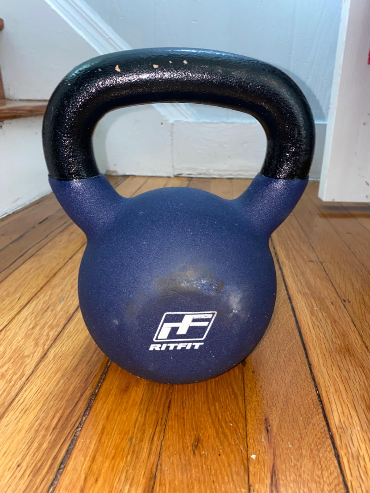 RitFit Neoprene Coated Kettlebell Weight Set, Solid Cast Iron customer photo 2