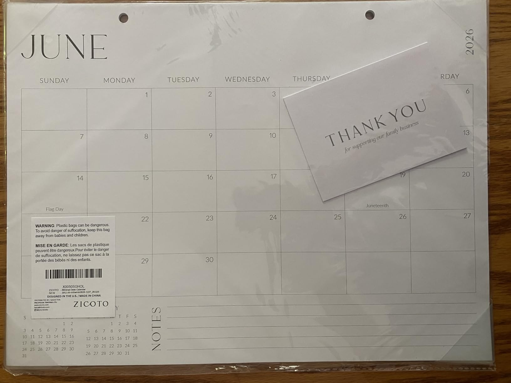 Aesthetic 2026-2027 Desk Calendar - Runs From June 2026 Until December 2027 customer photo 2