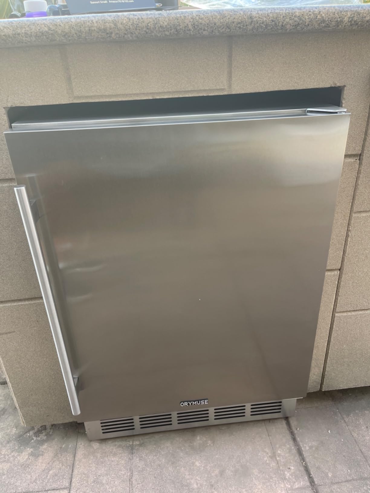 ORYMUSE 36 Inch 2 Door Commercial Back Bar Cooler, 7.2 Cu.Ft Under Counter Beverage Refrigerator with Glass Doors, Safety Lock and LED Light for Bar Restaurant Cafe, Black customer photo 2