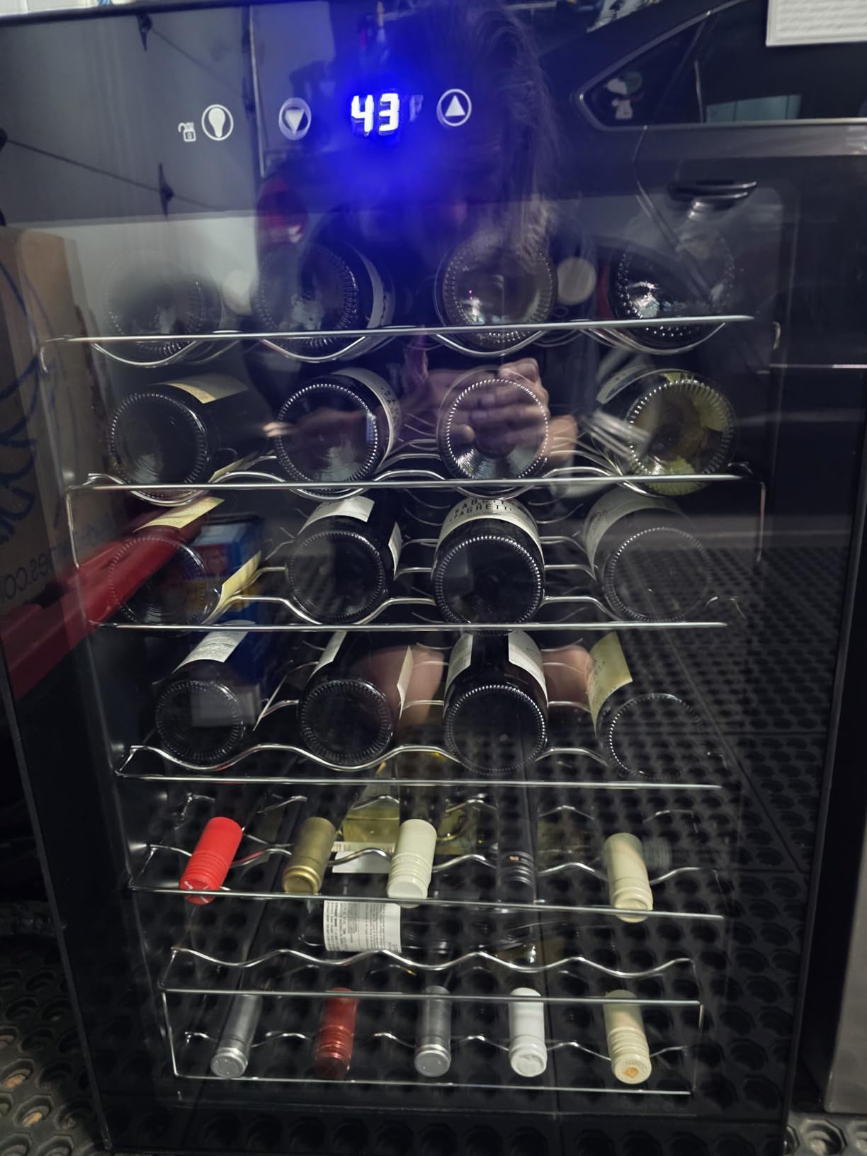 EUHOMY 18L Wine Fridge Mini Fridge, Freestanding Counter-top Wine Cooler customer photo 1
