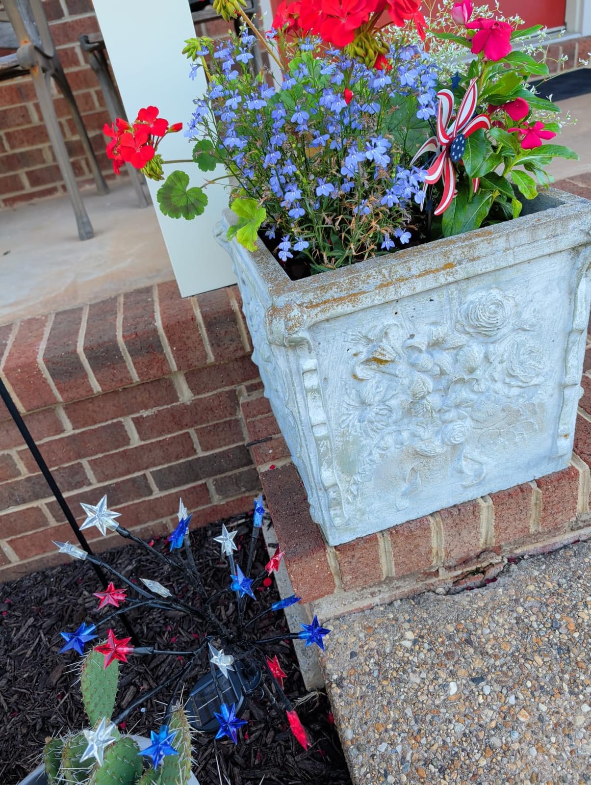 2026 4th of July Solar Stake Lights Decorations Outdoor, Waterproof LED Red White Blue Lights for Fourth of July, Patriotic Decorations Lights for Yard Garden Pathway Patio, 250th Anniversary customer photo 2