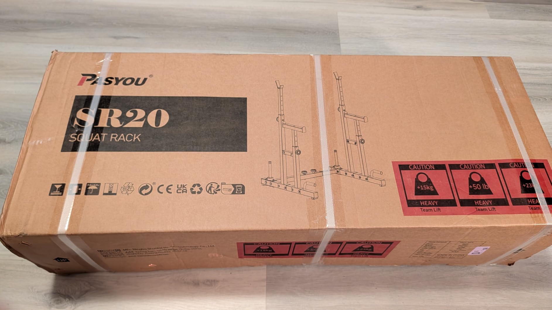 PASYOU Adjustable Squat Power Rack for Home Gym customer photo 2