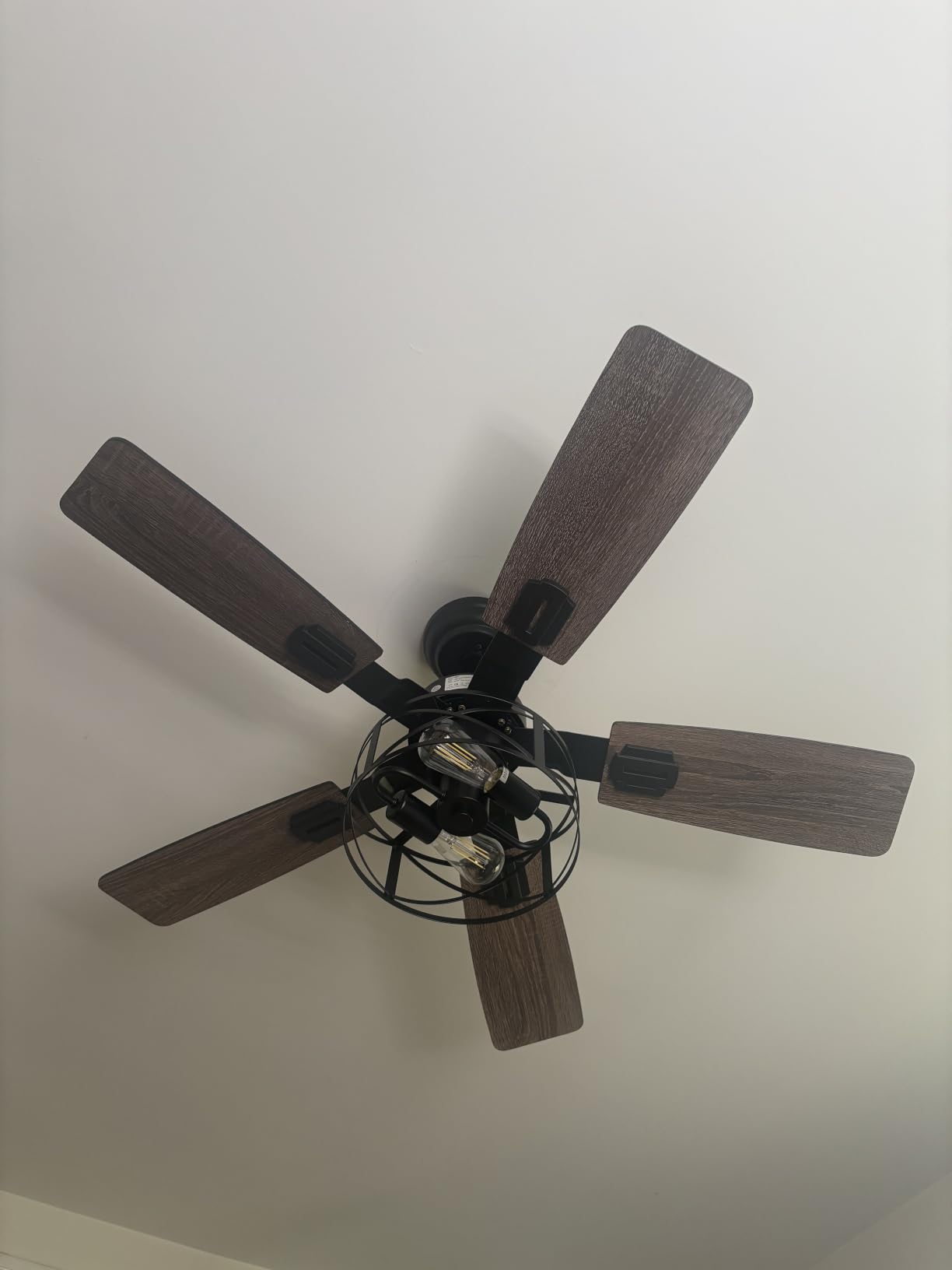 Depuley 72-Inch Ceiling Fans with Lights: Large Ceiling Fans Dual Finish 8 Blades - Rustic Ceiling Fan with Remote Control for Farmhouse Living Room Outdoor Porch Noiseless (Black Walnut) customer photo 1
