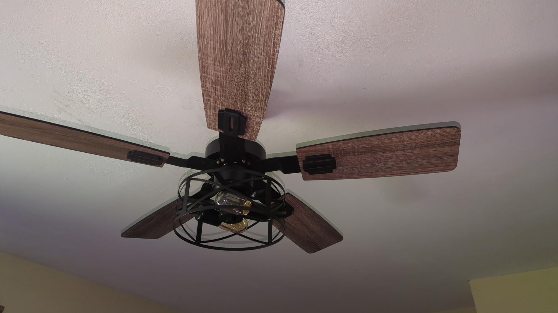 Depuley 72-Inch Ceiling Fans with Lights: Large Ceiling Fans Dual Finish 8 Blades - Rustic Ceiling Fan with Remote Control for Farmhouse Living Room Outdoor Porch Noiseless (Black Walnut) customer photo 2