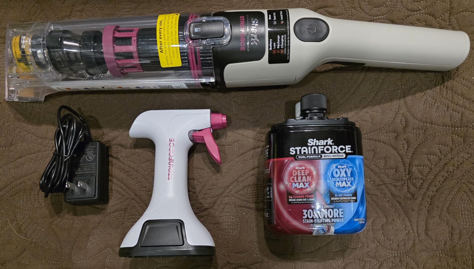 Shark StainForce Cordless Stain, Odor & Urine Remover, 1 Tool, HX095BRN customer photo 2