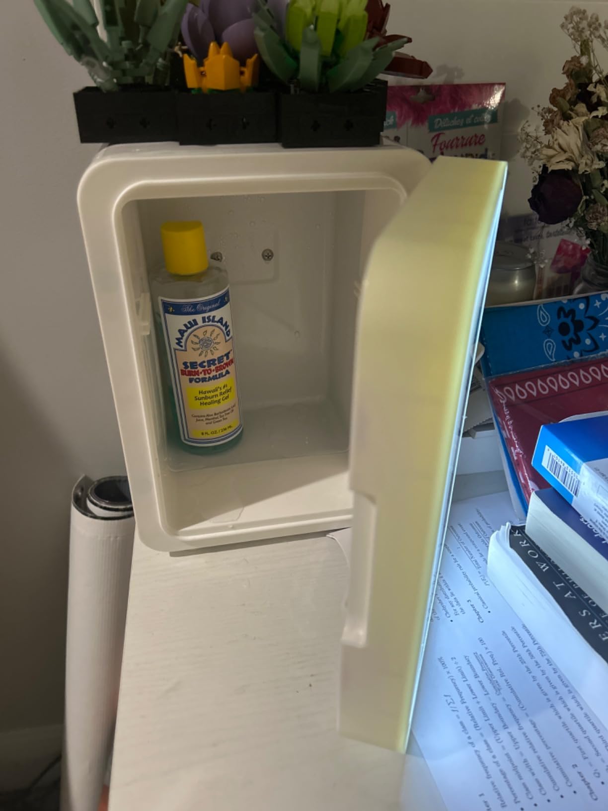 CUTIEWORLD Skincare Fridge - 4L Makeup Fridge for Refrigerating Makeup, Skincare and Food, Mini Fridge for Bedroom, Office and Car, Cooler and Warmer, Beverage Cooler, Pearly white customer photo 1