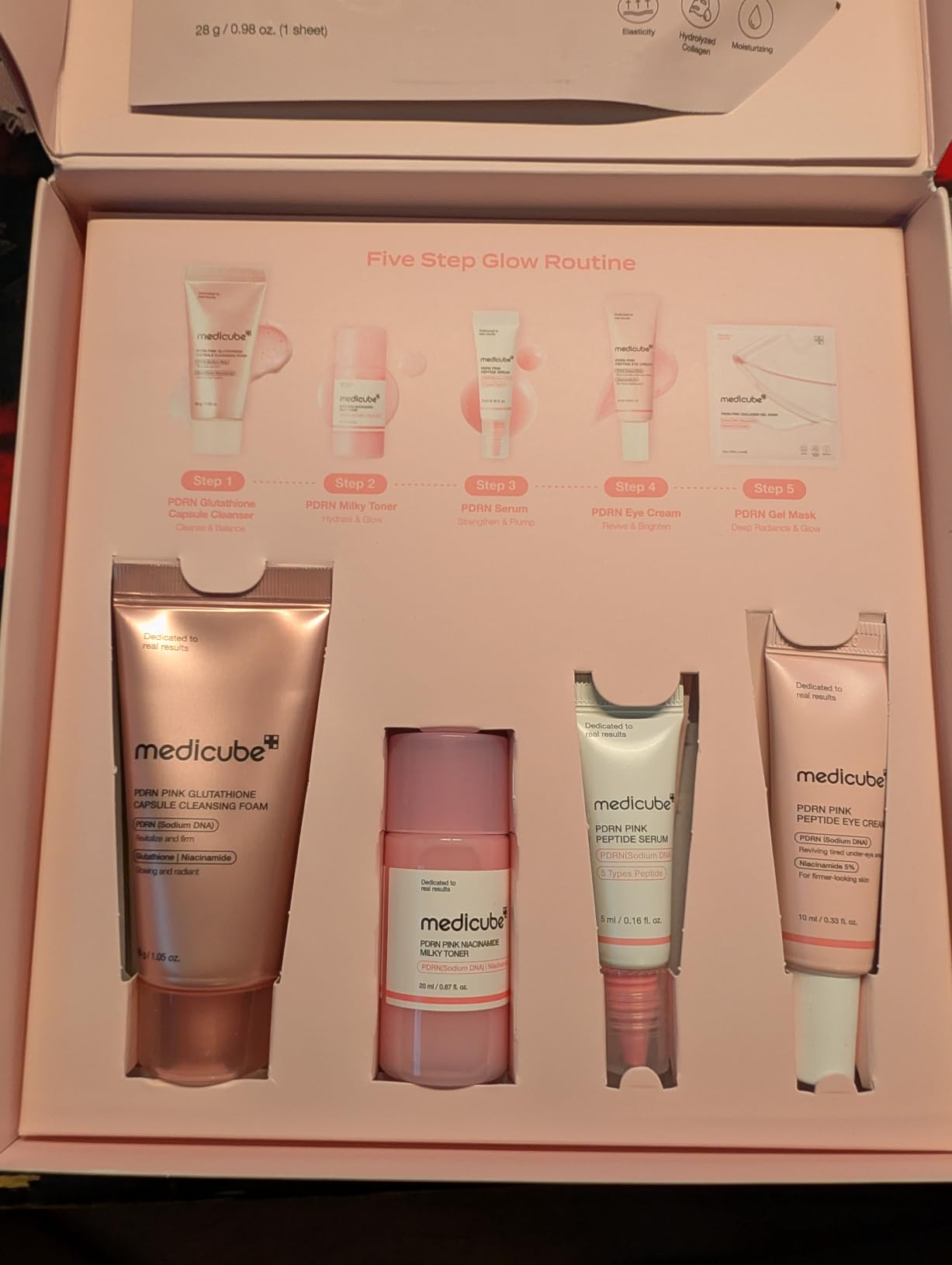 medicube PDRN Glow Essentials Kit, Mini Skincare Travel Set, 5-Step Routine customer photo 2