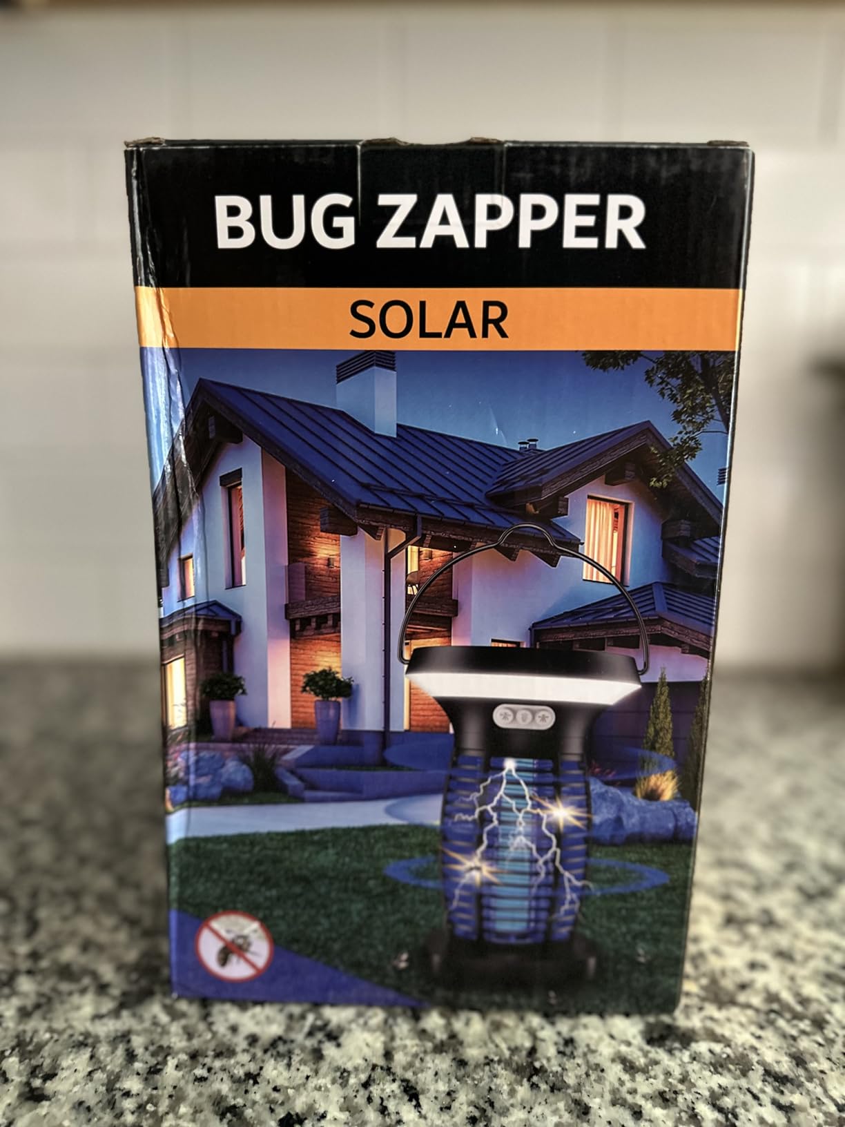 OnBeam Solar Bug Zapper Outdoor, 4200V Electric Mosquito Killer for Patio customer photo 2