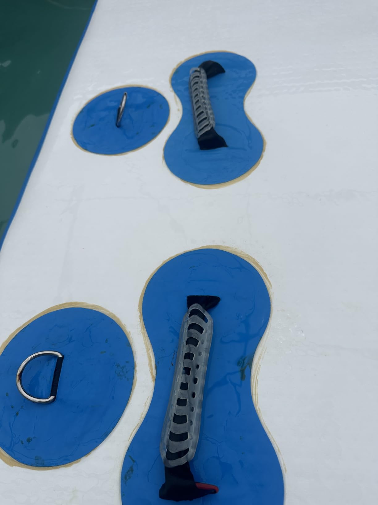 5ft/6ft/8ft/10ft Floating Dock Water Platform, Multi-People Inflatable Floating Mat customer photo 2
