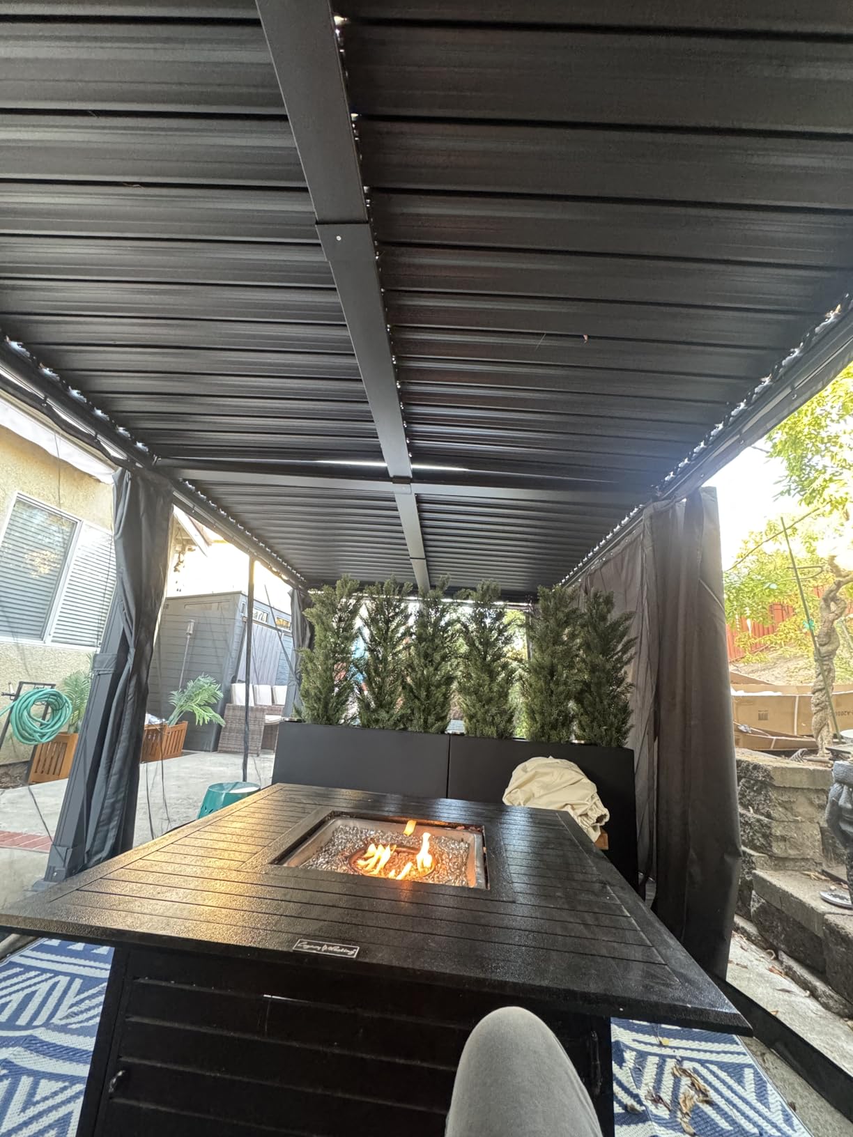 AirWire 12'x16' Louvered Pergola All-Aluminum Gazebo Dark Gray customer photo 2
